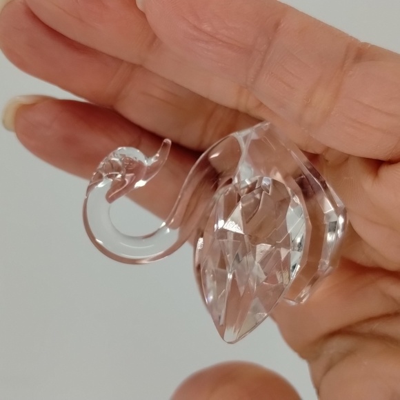 Crystal Small Swan 1.5" clear - Picture 4 of 10